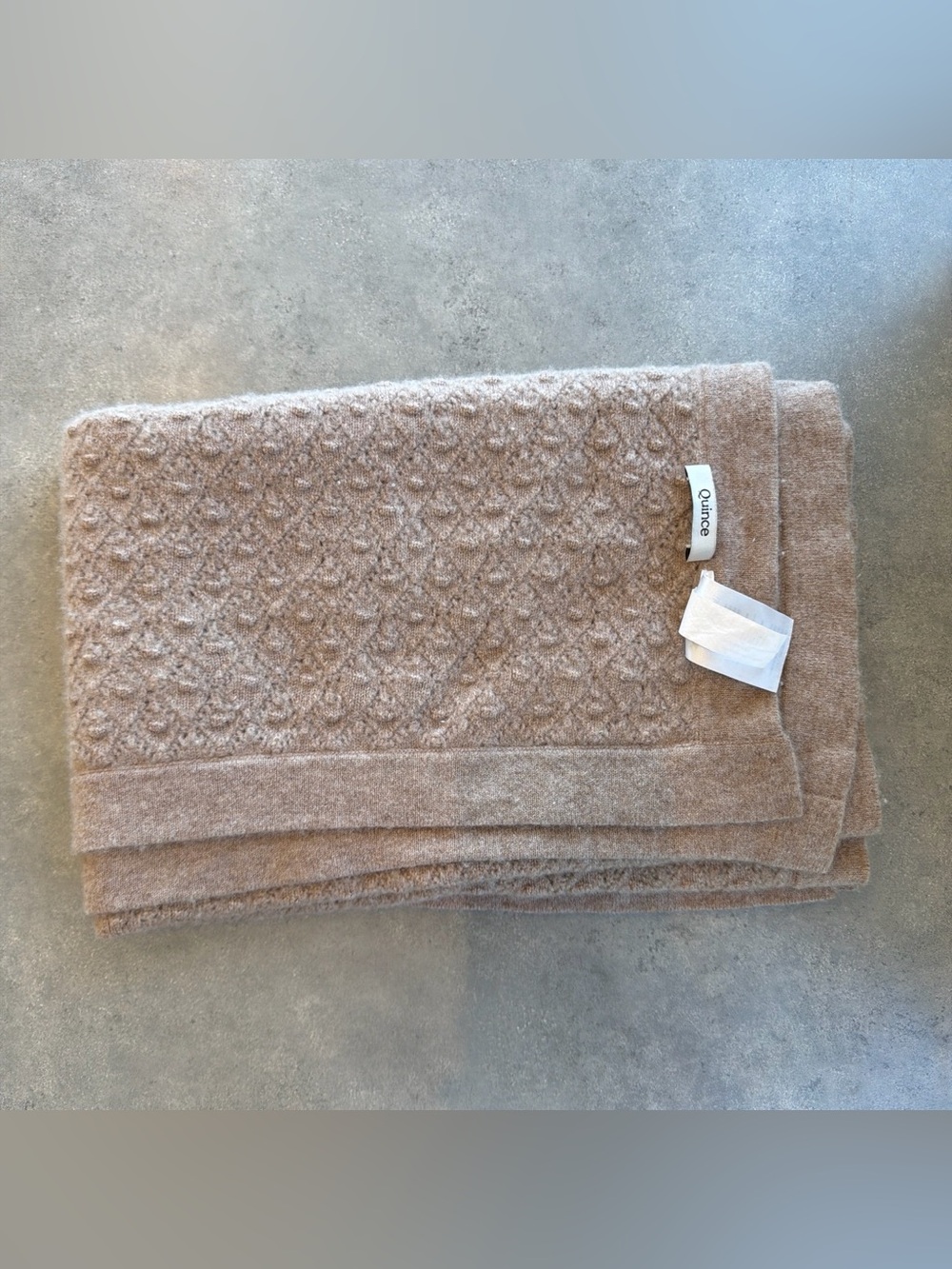 100% cashmere quince baby blanket